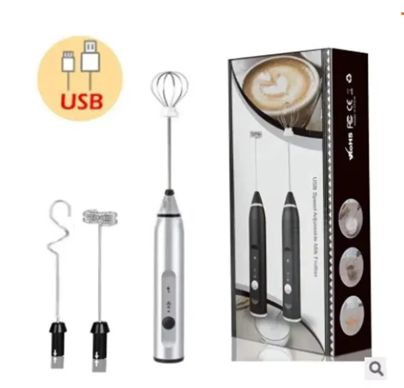 Portable Electric Milk Frs Handheld Blender USB Mini Coffee Maker Whisk Mixer Cappuccino Cream Egg Beater Food Blender
