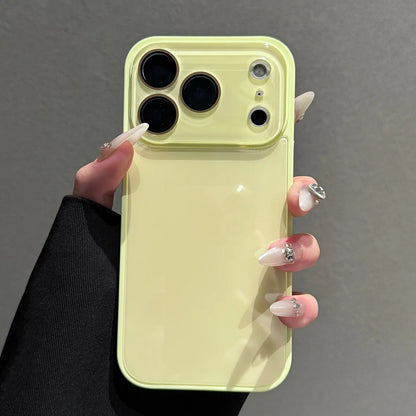 Candy Macaron Crystal Clear Iphone Case, Skin-Feel Soft TPU Bumper & Hard PC Back, Full Lens Protection, Cute Minimalist Pink & White, Compatible with Iphone 17/16/15/14/13 Pro Max Plus