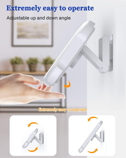 Waterproof Shower Phone Holder with 360° Rotation, Angle Adjustable, Wall Mounted Phone Holder for Bathroom Mirror Bathtub Kitchen, up to 6.8 Inch (Upgraded)