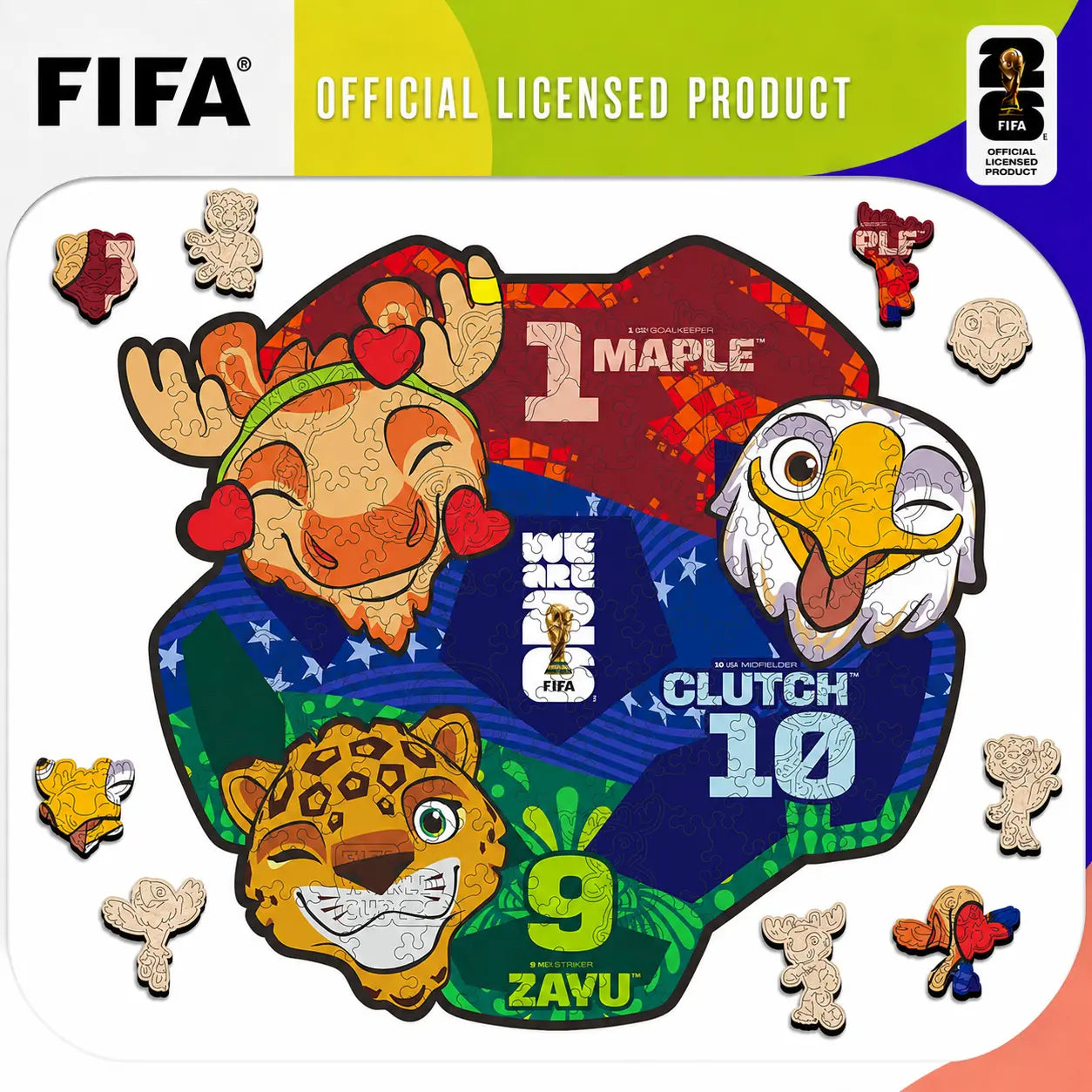 FIFA World Cup 2026 Mexico Poster Puzzle, Officially Licensed Trophy Wooden Puzzles for Adults, 200 Pieces Jigsaw Puzzle Gifts for Soccer Fans, Football Home Office Memorabilia,9.5 X 11.8 Inch Summerwins
