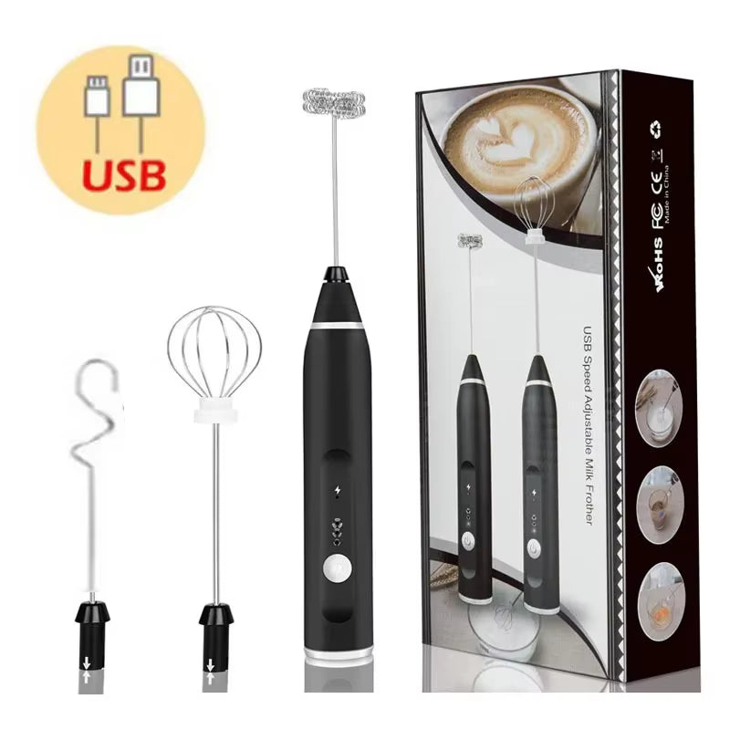 Portable Electric Milk Frs Handheld Blender USB Mini Coffee Maker Whisk Mixer Cappuccino Cream Egg Beater Food Blender