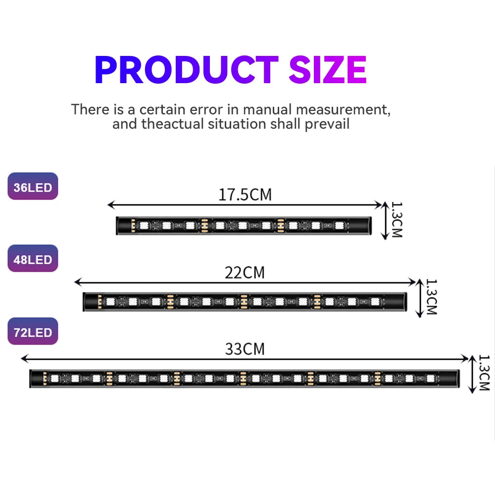 Automotive Ambient Light Foot Interior Modification LED Ambient Light Car Usb/Cig Music Atmosphere Decorative Strip Lamp