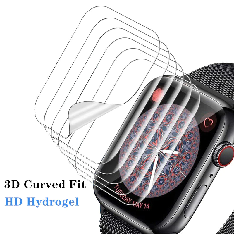 Screen Protector Clear Full Protective Film for Apple Watch 8 7 6 SE 5 4 45MM 41MM 40MM 44MM Not Glass for Iwatch 3 2 38MM 42MM