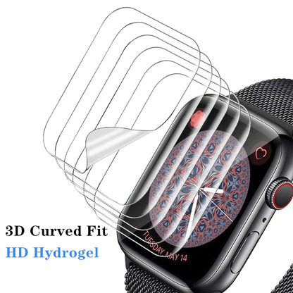Screen Protector Clear Full Protective Film for Apple Watch 8 7 6 SE 5 4 45MM 41MM 40MM 44MM Not Glass for Iwatch 3 2 38MM 42MM