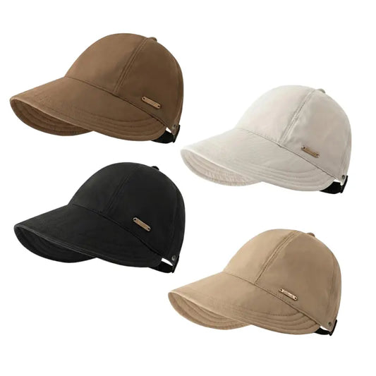 1/2/4 Pack Women'S Wide Brim Sun Visor Hat - UPF 50+ Open Top Cap for Ponytails, Golf, and Beach