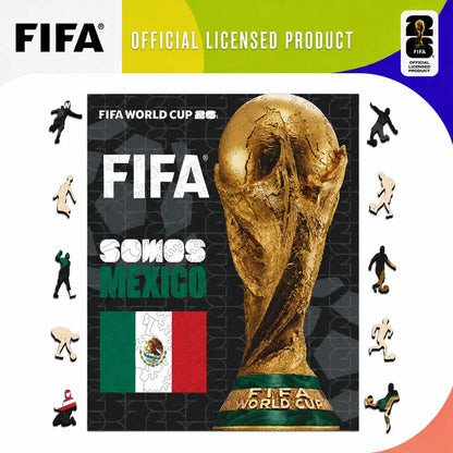 FIFA World Cup 2026 Mexico Poster Puzzle, Officially Licensed Trophy Wooden Puzzles for Adults, 200 Pieces Jigsaw Puzzle Gifts for Soccer Fans, Football Home Office Memorabilia,9.5 X 11.8 Inch Summerwins