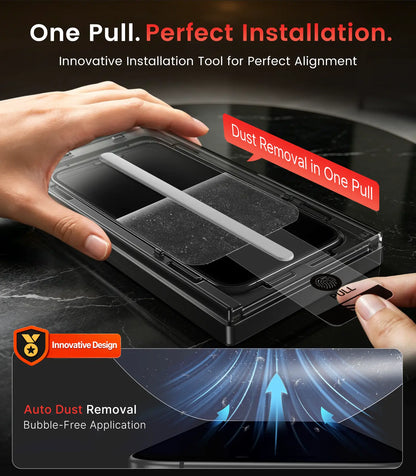 Pandashield Privacy Screen Protector for Iphone 13/14/15/16/17 Pro Max plus with Easy Installation Tool, anti Spy anti Glare Full Coverage Tempered Glass Film, Anti-Fingerprint, Case Friendly Smooth as Silk Protective Shockproof Smartphone Cellphone