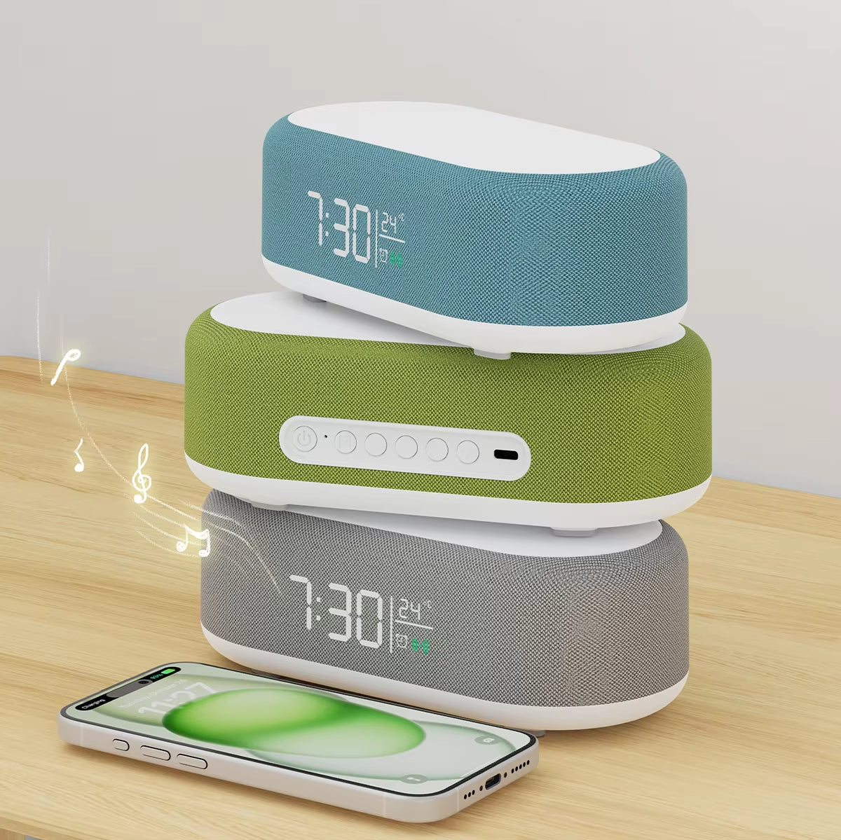 Trending Products Speaker RGB Light Power 5W 1200Mah Battery Portable Smart Bluetooth Speaker with Wireless Charger