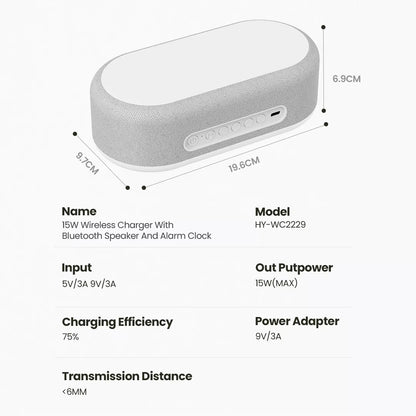 Trending Products Speaker RGB Light Power 5W 1200Mah Battery Portable Smart Bluetooth Speaker with Wireless Charger