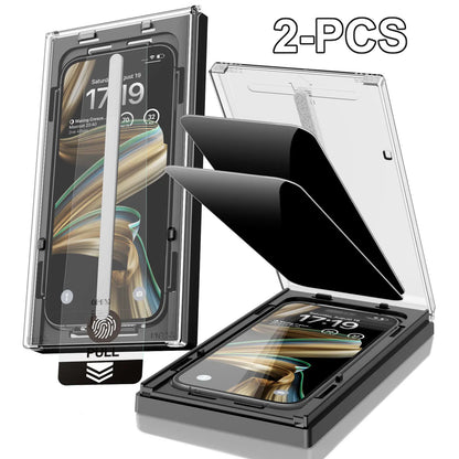 Pandashield Privacy Screen Protector for Iphone 13/14/15/16/17 Pro Max plus with Easy Installation Tool, anti Spy anti Glare Full Coverage Tempered Glass Film, Anti-Fingerprint, Case Friendly Smooth as Silk Protective Shockproof Smartphone Cellphone