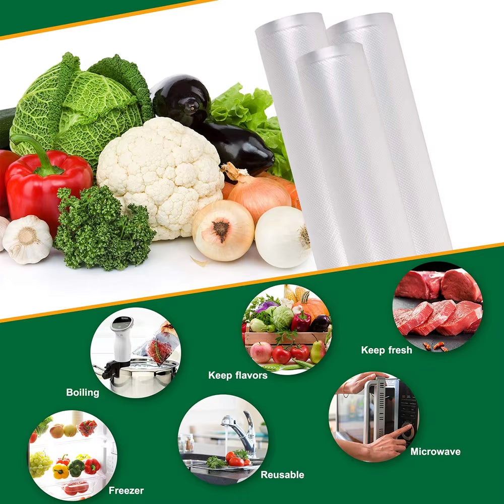 Sous Vide Roll Bags for Vacuum Packing Machine Packaging Food Storage Vacuum Bags for Vacuum Sealer