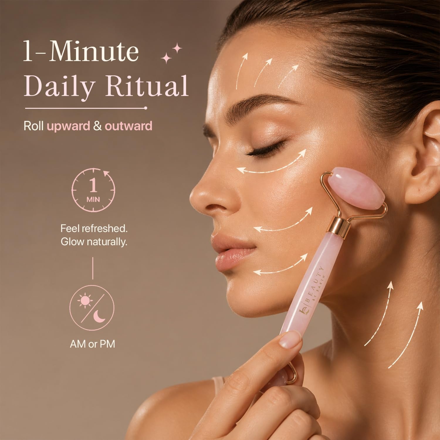 Rose Quartz Face Roller - Relaxation Gifts for Women, Skin Care Tools for Fine Lines and Wrinkles, Teenage Girl Gifts, Beauty Gift Ideas, Face Massager Tools, Facial Tool, Self Care Gift for Women