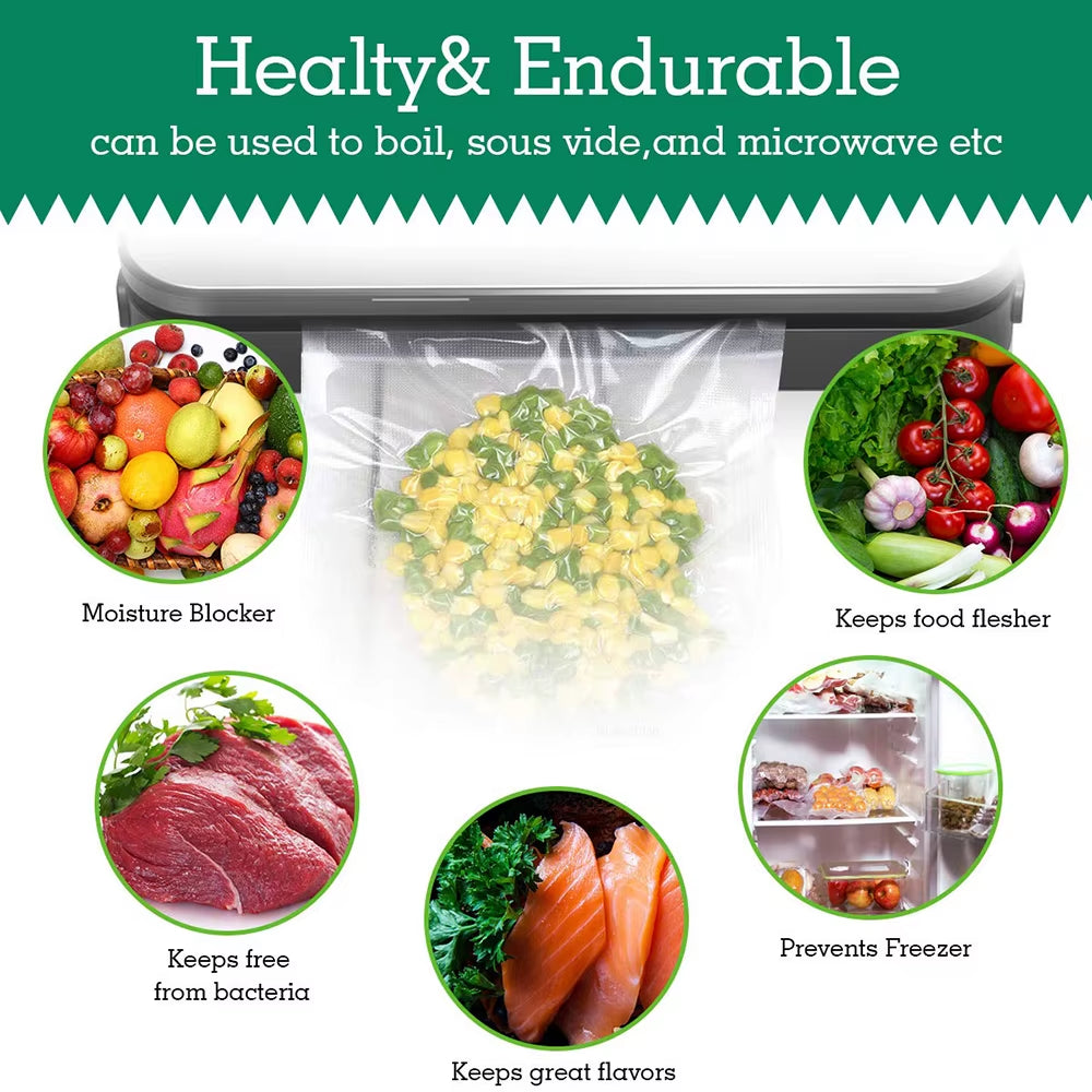 Sous Vide Roll Bags for Vacuum Packing Machine Packaging Food Storage Vacuum Bags for Vacuum Sealer