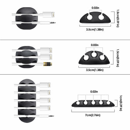 10-Pack Cable Reel Organizers Cord Wrap Holders Desktop Charger Clip Wire