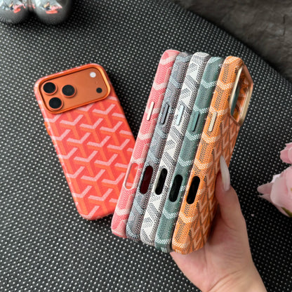 Magsafe PU Leather Smartphone Case for Iphone 16/17 Pro Max, Shockproof, Anti-Fade Cellphone Accessory with Flocking Lining for Handheld Devices