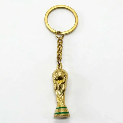 Sports Ball & Gold Trophy Keychain Set, Mini Bag Charm Pendant for Backpack, Handbag, Keys and Party Gifts