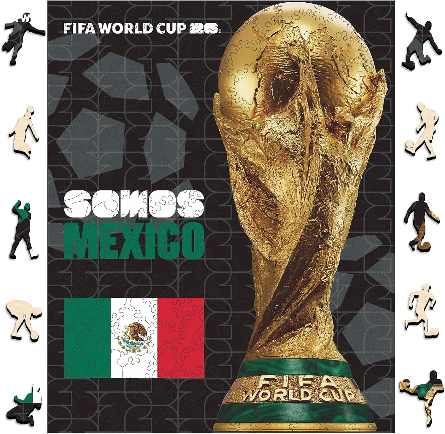 FIFA World Cup 2026 Mexico Poster Puzzle, Officially Licensed Trophy Wooden Puzzles for Adults, 200 Pieces Jigsaw Puzzle Gifts for Soccer Fans, Football Home Office Memorabilia,9.5 X 11.8 Inch Summerwins