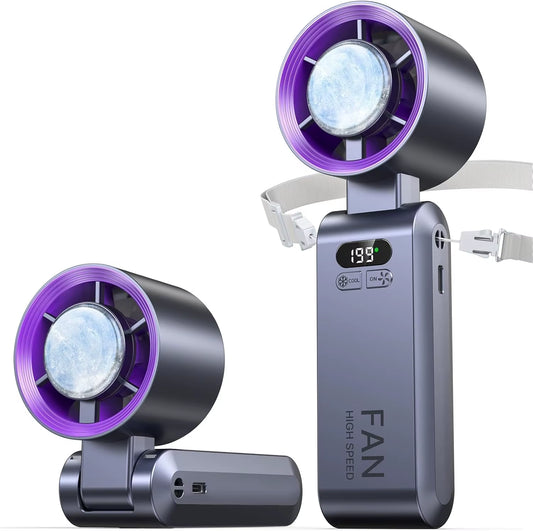 2026 13550PRM Rechargeable Portable Mini Fan 4000Mah High Quality USB Handheld Fan Plastic Semiconductor Cooling Fan