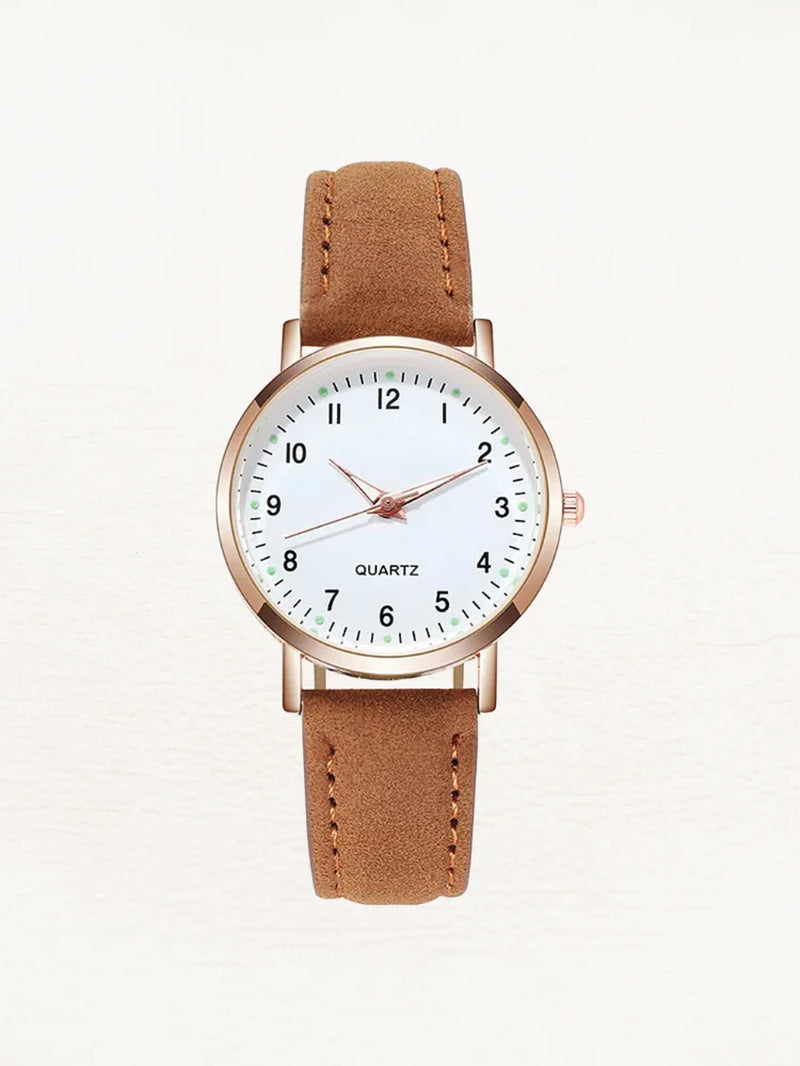 Women’S round Dial Watch | Minimalist Quartz Watch