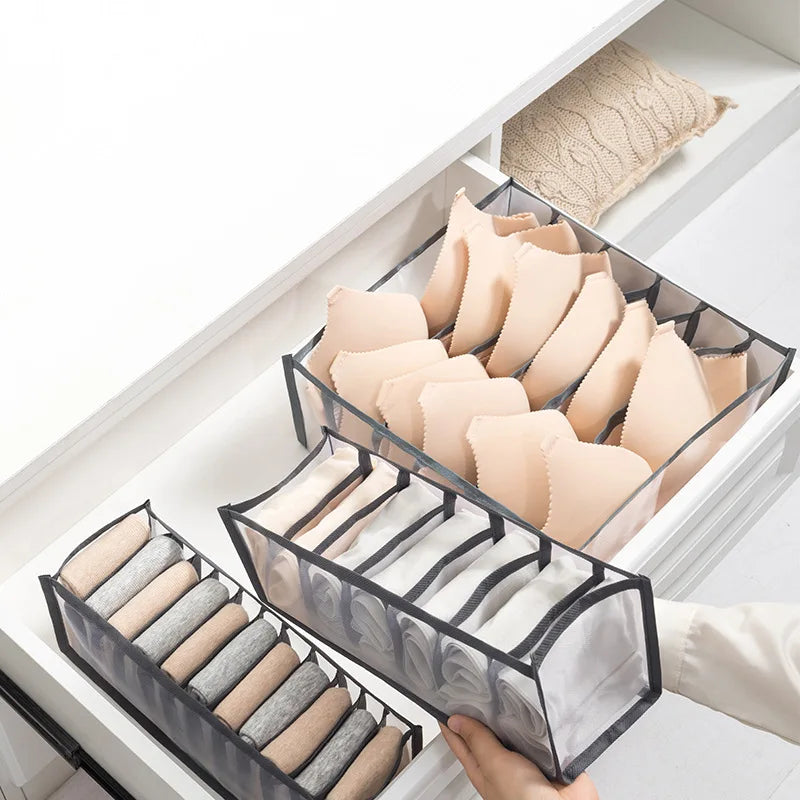1Pc Underwear Drawer Organizer Storage Box Foldable Closet Organizers Drawer Divider Storage Boxes for Underpants Socks Bra