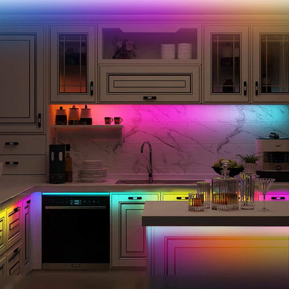 LED Strips Lights USB Powered Rainbow Chasing RGB LED Lights Strip LED TV Backlight Strip with 17-Key RF Remote Color Changing Strip Lights Waterproof IP65 LED Rope Lights LED Lights 2M 6.54FT