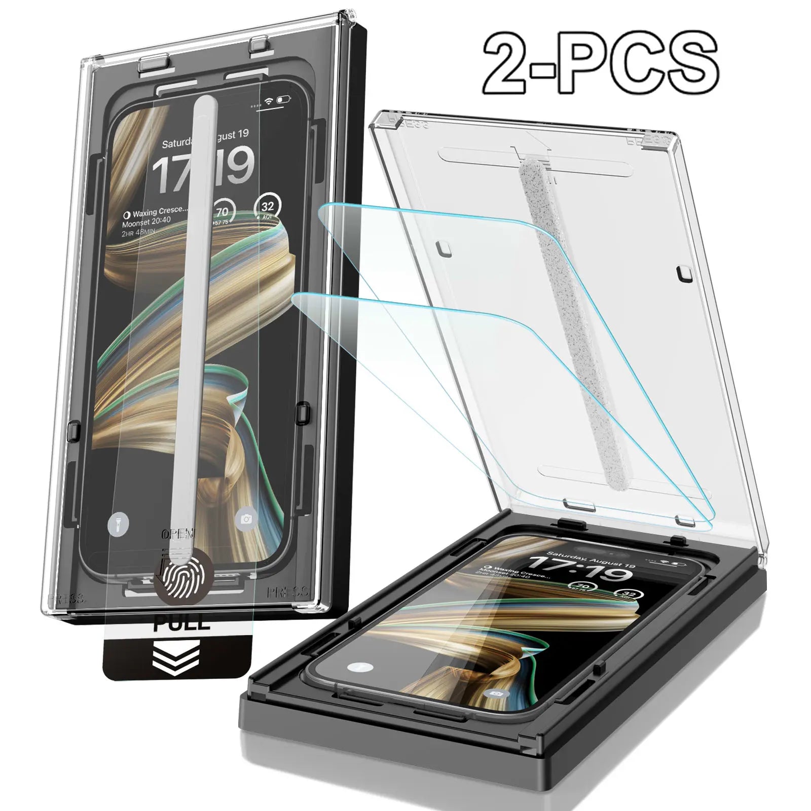 Pandashield Privacy Screen Protector for Iphone 13/14/15/16/17 Pro Max plus with Easy Installation Tool, anti Spy anti Glare Full Coverage Tempered Glass Film, Anti-Fingerprint, Case Friendly Smooth as Silk Protective Shockproof Smartphone Cellphone
