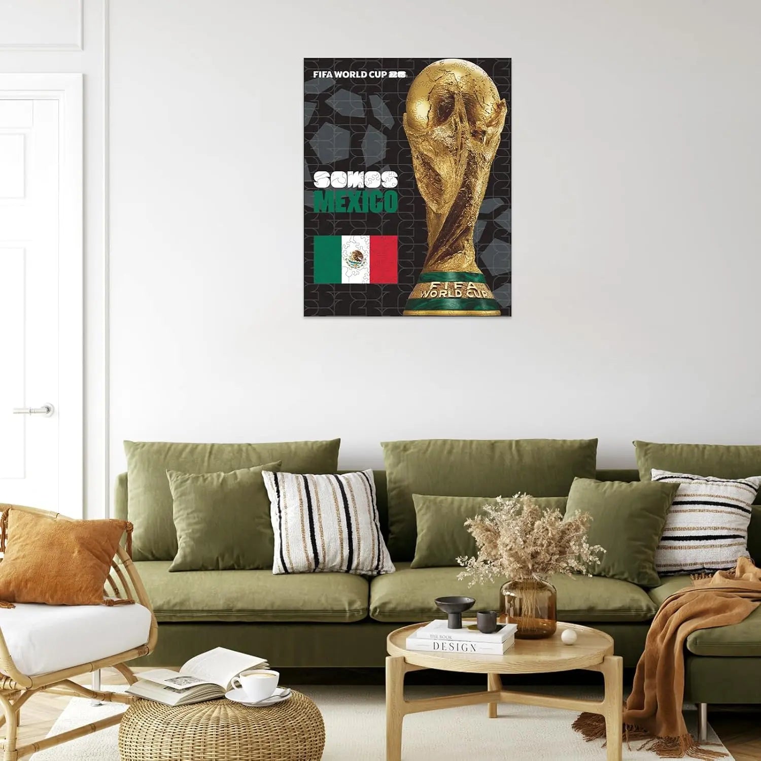 FIFA World Cup 2026 Mexico Poster Puzzle, Officially Licensed Trophy Wooden Puzzles for Adults, 200 Pieces Jigsaw Puzzle Gifts for Soccer Fans, Football Home Office Memorabilia,9.5 X 11.8 Inch Summerwins