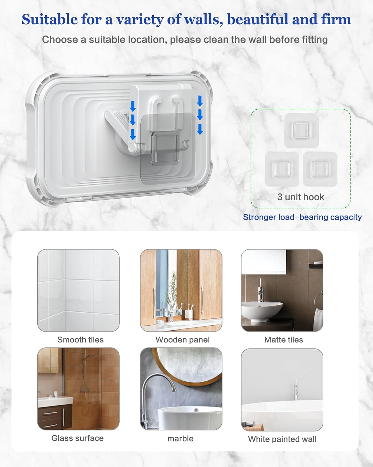 Waterproof Shower Phone Holder with 360° Rotation, Angle Adjustable, Wall Mounted Phone Holder for Bathroom Mirror Bathtub Kitchen, up to 6.8 Inch (Upgraded)