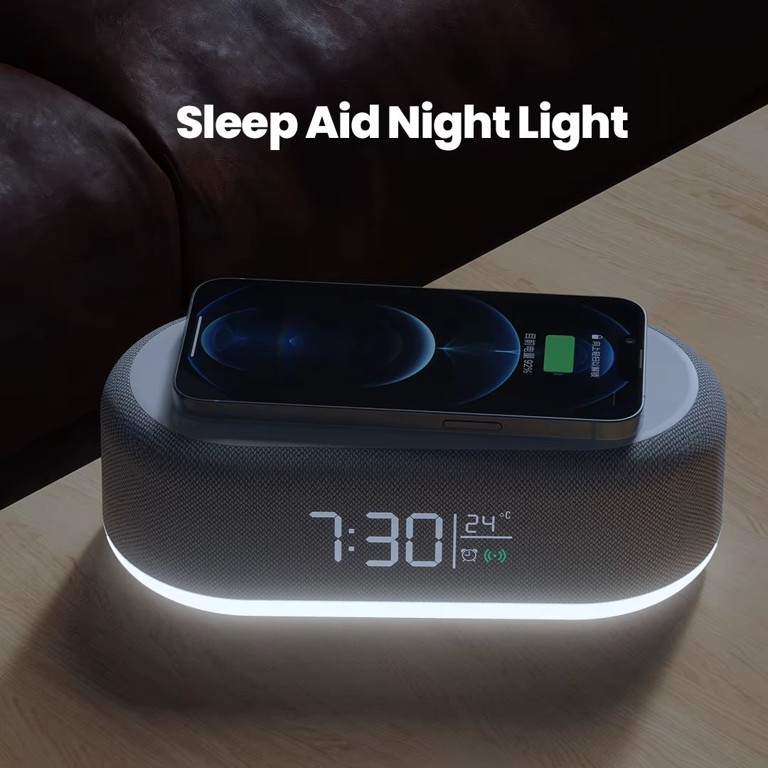 Trending Products Speaker RGB Light Power 5W 1200Mah Battery Portable Smart Bluetooth Speaker with Wireless Charger