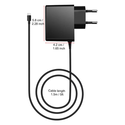 USBC Power Adapter Fast Gan Charger for Switch 2 /Switch /OLED /Lite, Power Supply for NS2 NS Support Switch 15V 2.6A 3A