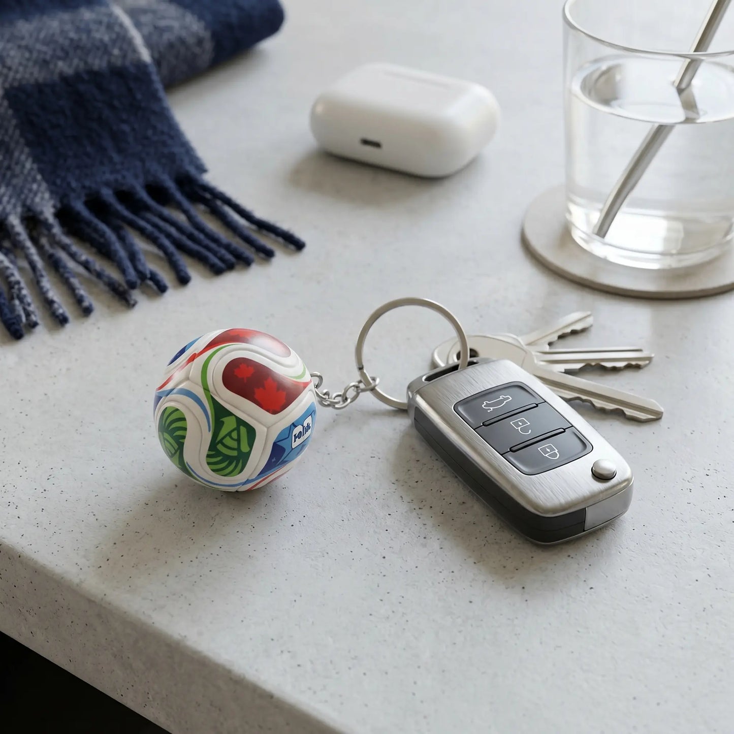Sports Ball & Gold Trophy Keychain Set, Mini Bag Charm Pendant for Backpack, Handbag, Keys and Party Gifts