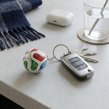 Sports Ball & Gold Trophy Keychain Set, Mini Bag Charm Pendant for Backpack, Handbag, Keys and Party Gifts