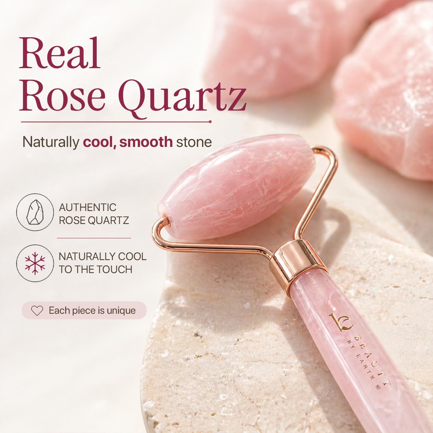 Rose Quartz Face Roller - Relaxation Gifts for Women, Skin Care Tools for Fine Lines and Wrinkles, Teenage Girl Gifts, Beauty Gift Ideas, Face Massager Tools, Facial Tool, Self Care Gift for Women