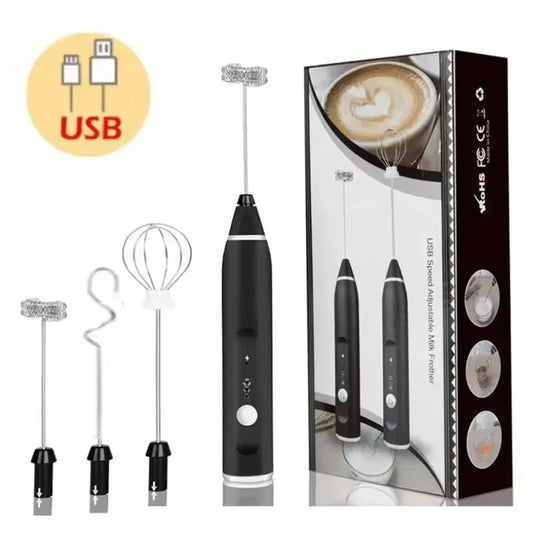 Portable Electric Milk Frs Handheld Blender USB Mini Coffee Maker Whisk Mixer Cappuccino Cream Egg Beater Food Blender