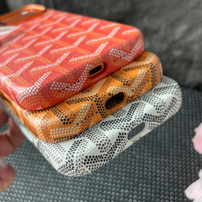 Magsafe PU Leather Smartphone Case for Iphone 16/17 Pro Max, Shockproof, Anti-Fade Cellphone Accessory with Flocking Lining for Handheld Devices