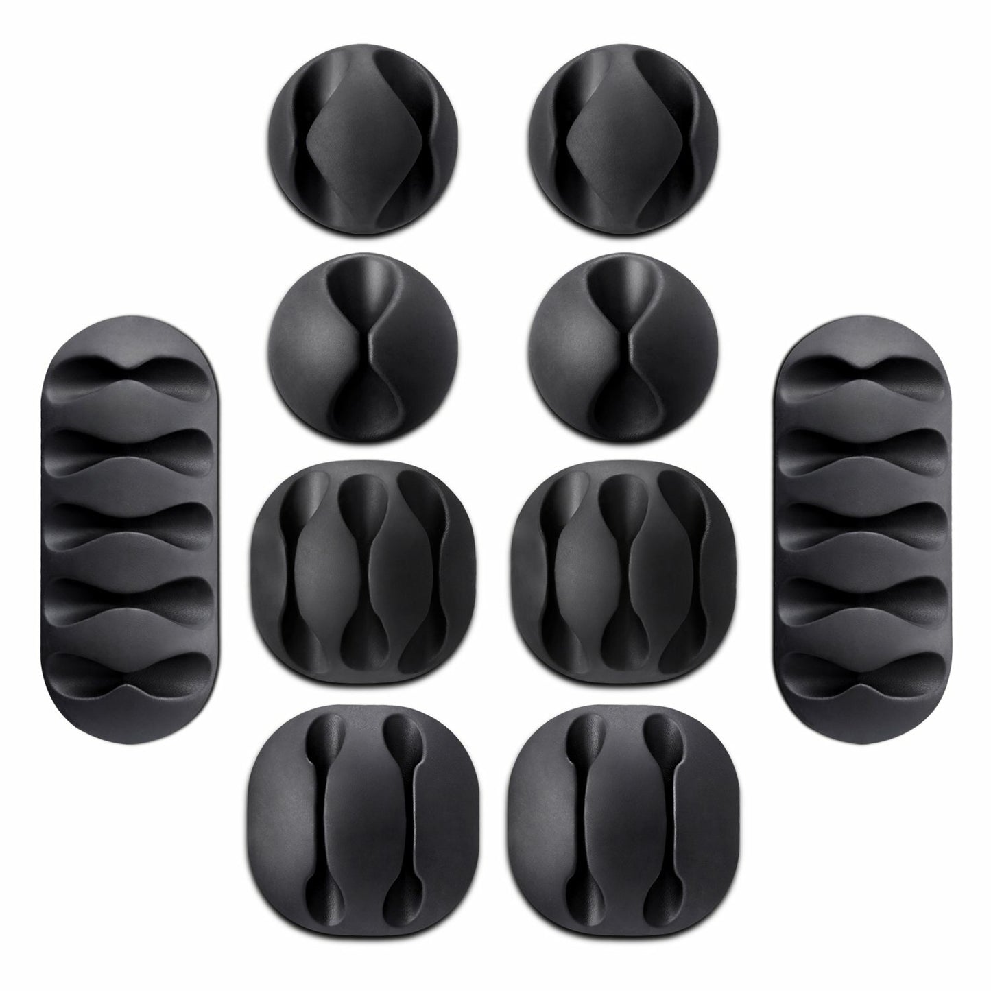 10-Pack Cable Reel Organizers Cord Wrap Holders Desktop Charger Clip Wire