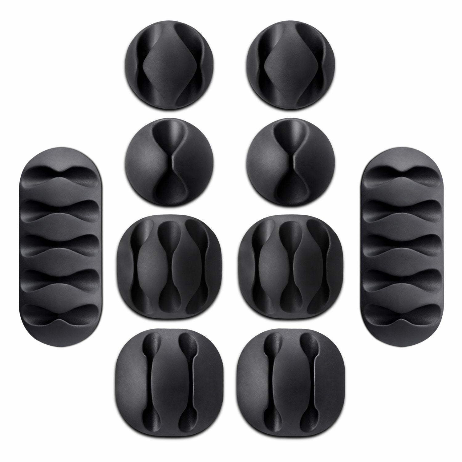 10-Pack Cable Reel Organizers Cord Wrap Holders Desktop Charger Clip Wire