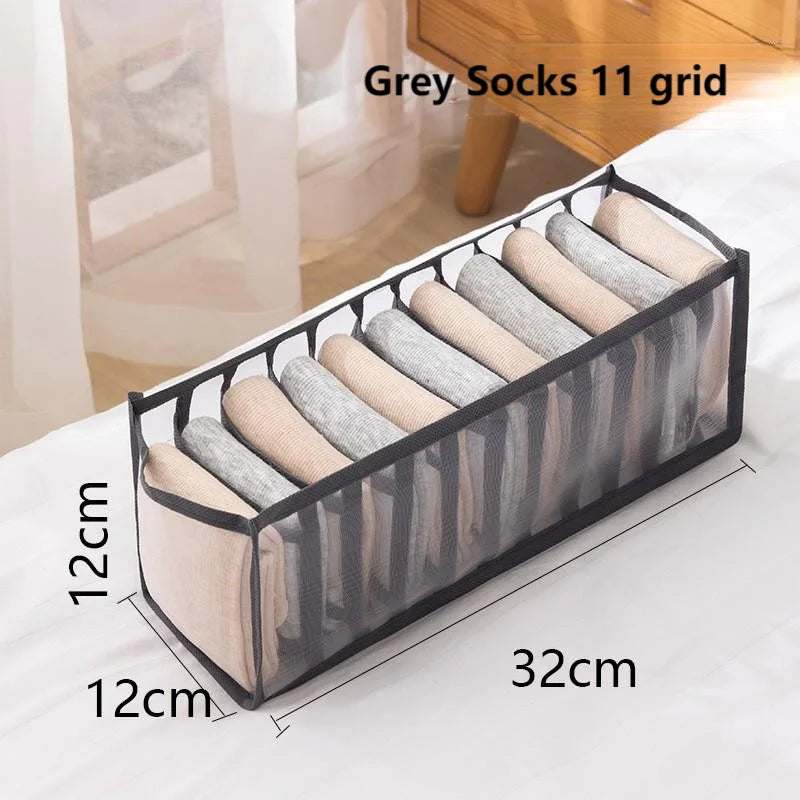 1Pc Underwear Drawer Organizer Storage Box Foldable Closet Organizers Drawer Divider Storage Boxes for Underpants Socks Bra