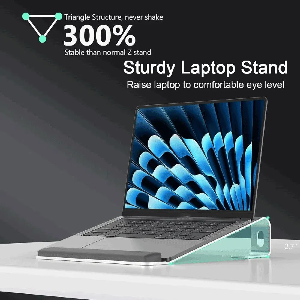 Ergonomic Laptop Stand Aluminum Alloy Laptop Stand Aluminum Portable Laptop Stand for Base with Wrist Pad