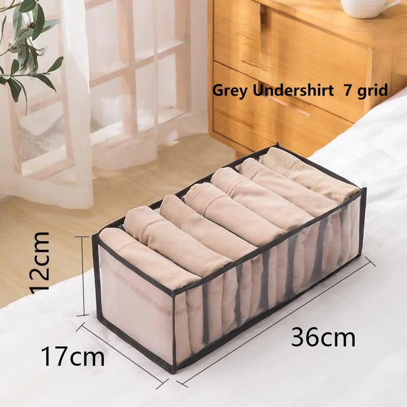 1Pc Underwear Drawer Organizer Storage Box Foldable Closet Organizers Drawer Divider Storage Boxes for Underpants Socks Bra