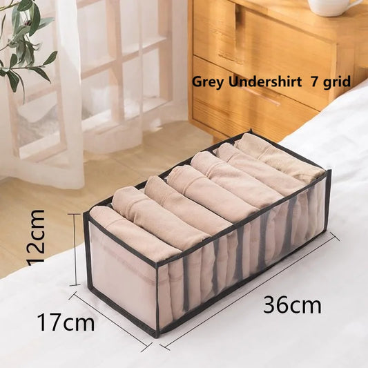 1Pc Underwear Drawer Organizer Storage Box Foldable Closet Organizers Drawer Divider Storage Boxes for Underpants Socks Bra
