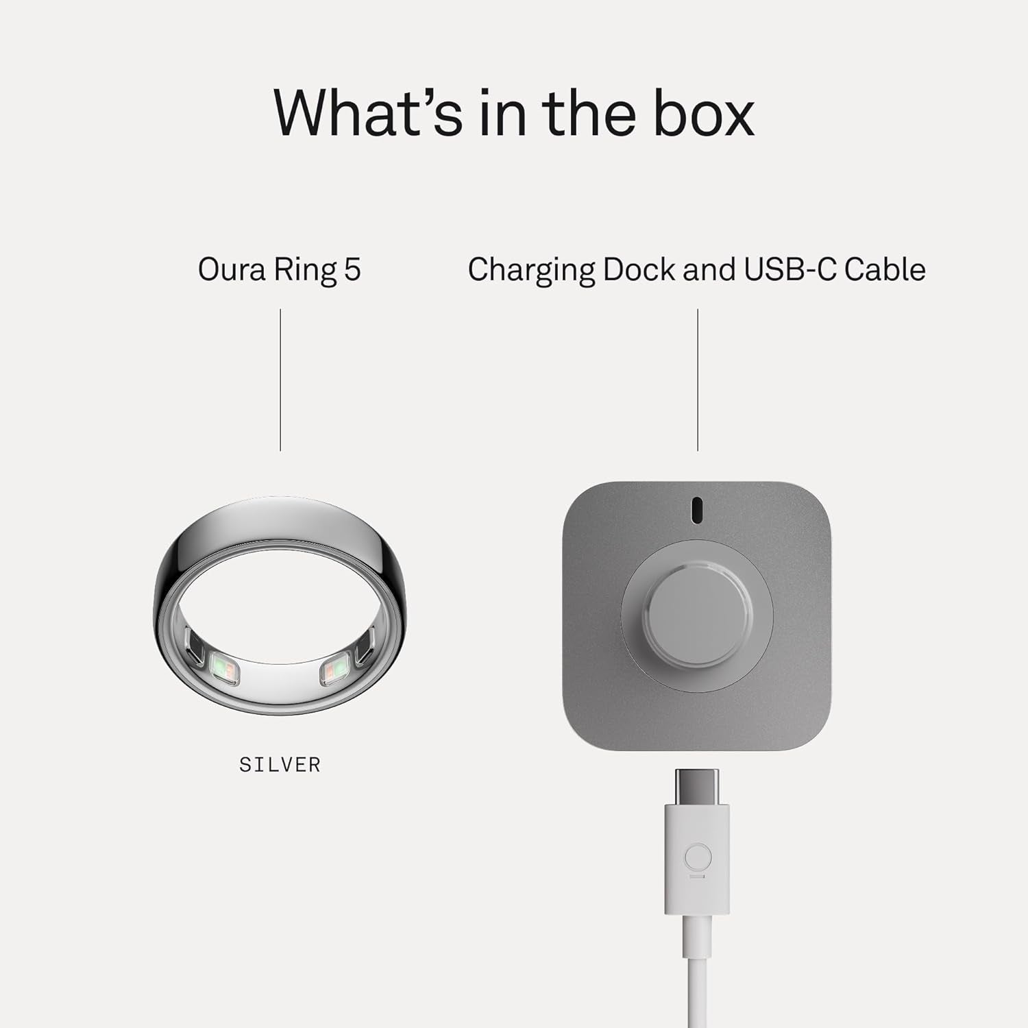 Oura Ring 5 - Silver - Size 11 - World’S Smallest Smart Ring - Sleep, Activity, Women’S Health, AI Advisor, 1 Week of Battery Life, Size before You Buy, Android & Ios Compatible