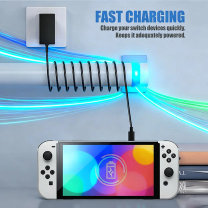 USBC Power Adapter Fast Gan Charger for Switch 2 /Switch /OLED /Lite, Power Supply for NS2 NS Support Switch 15V 2.6A 3A