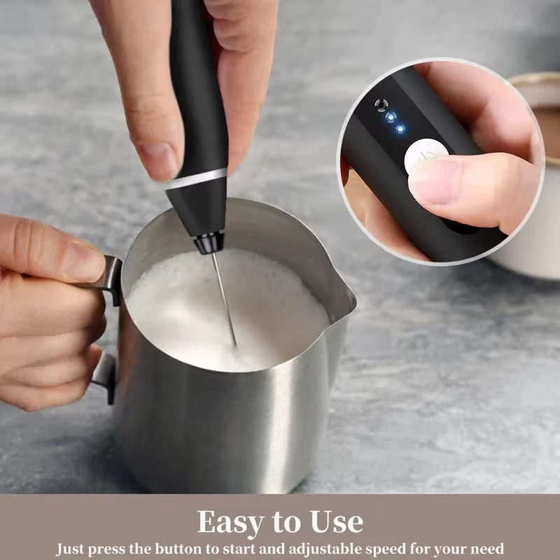 Portable Electric Milk Frs Handheld Blender USB Mini Coffee Maker Whisk Mixer Cappuccino Cream Egg Beater Food Blender