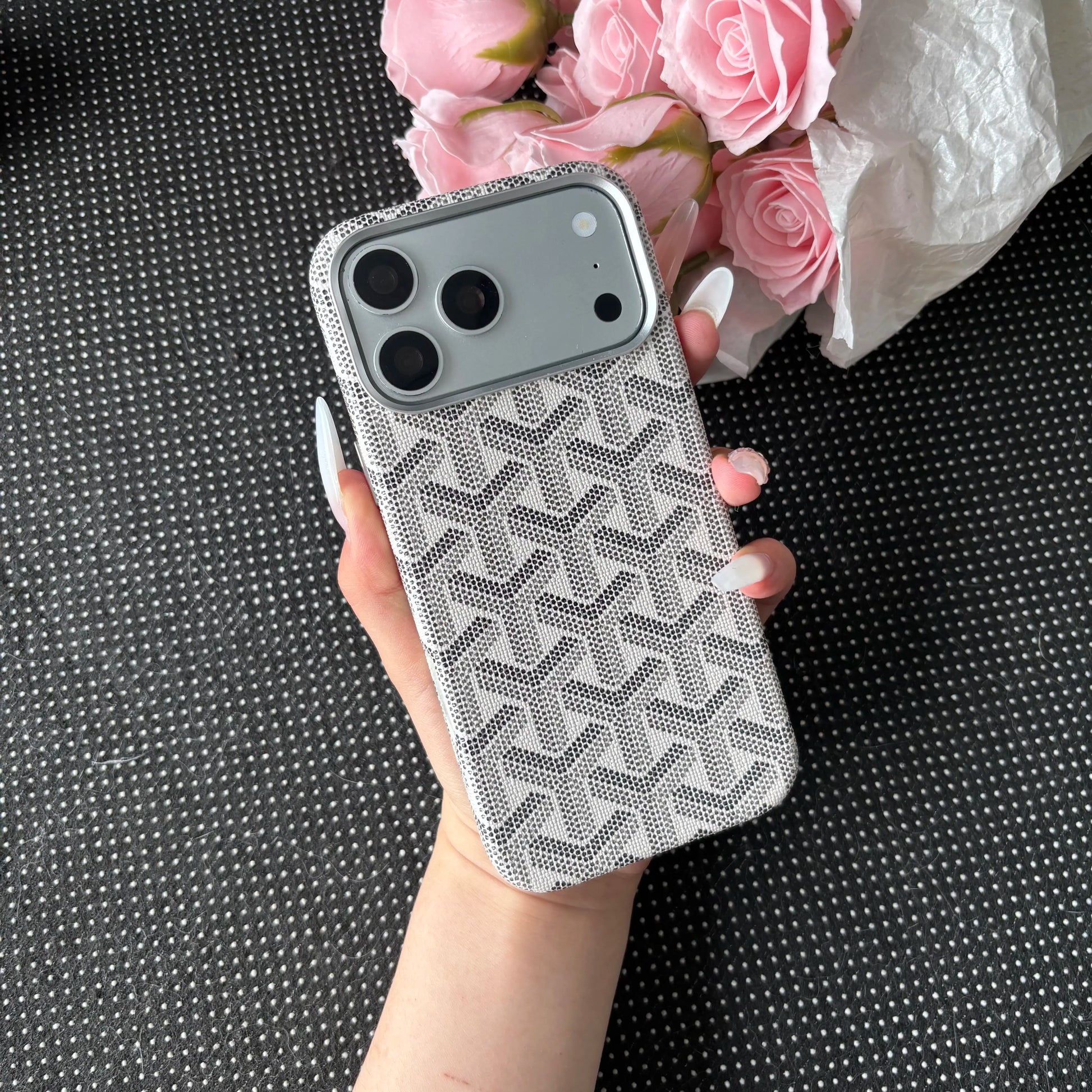 Magsafe PU Leather Smartphone Case for Iphone 16/17 Pro Max, Shockproof, Anti-Fade Cellphone Accessory with Flocking Lining for Handheld Devices